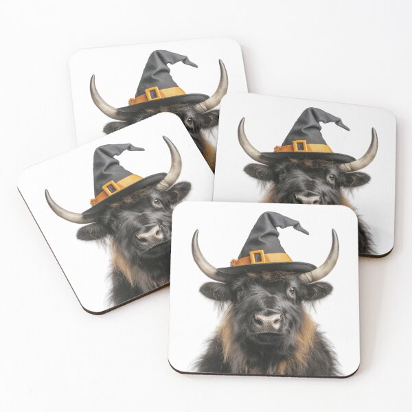 Item preview, Yak Wearing Halloween Witch Hat designed and sold by LazyOwlStore.