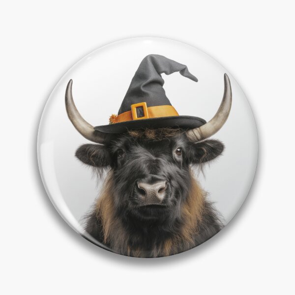 Item preview, Yak Wearing Halloween Witch Hat designed and sold by LazyOwlStore.