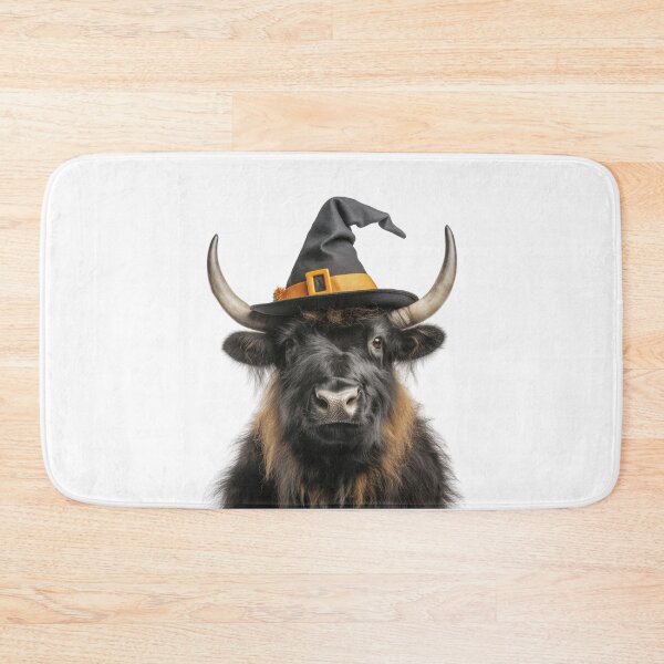 Item preview, Yak Wearing Halloween Witch Hat designed and sold by LazyOwlStore.