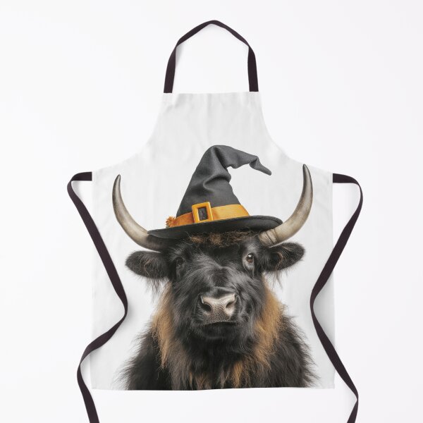 Item preview, Yak Wearing Halloween Witch Hat designed and sold by LazyOwlStore.