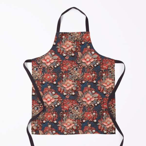 Item preview, Intricate Victorian lace floral pattern with pearls designed and sold by Designbes.