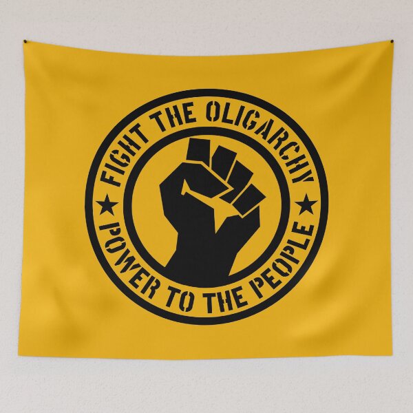 Item preview, Copy of Fight the Oligarchy - Power to the People (BLACK) designed and sold by Thelittlelord.