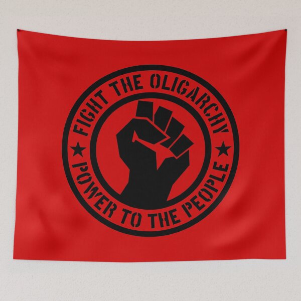 Item preview, Fight the Oligarchy - Power to the People (BLACK) designed and sold by Thelittlelord.