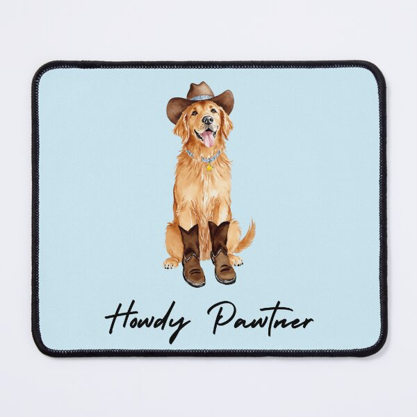 Item preview, Howdy Pawtner Golden Retriever Watercolor designed and sold by Magnolia Valley Art.