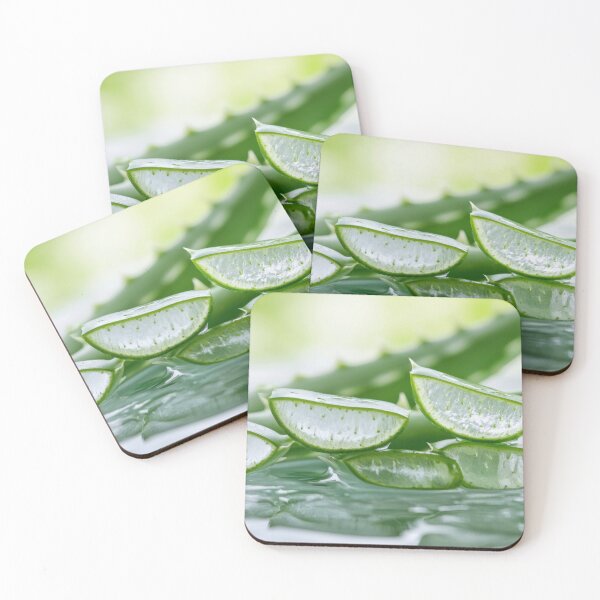 Item preview, Fresh aloe vera slices on a surface designed and sold by anytka.