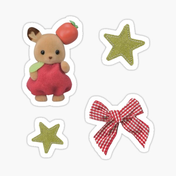 Vista previa del artículo con la obra «Paquete de pegatinas adorables de la criatura Apple Deer», diseñado y vendido por ellanely.