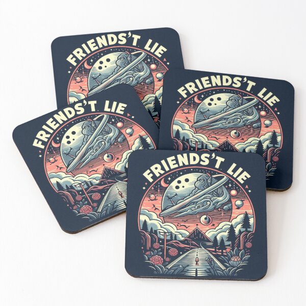 Item preview, "Friends Don’t Lie" Retro Quote T-Shirt – Stranger 80s Inspired Aesthetic designed and sold by KumarDesignLab.