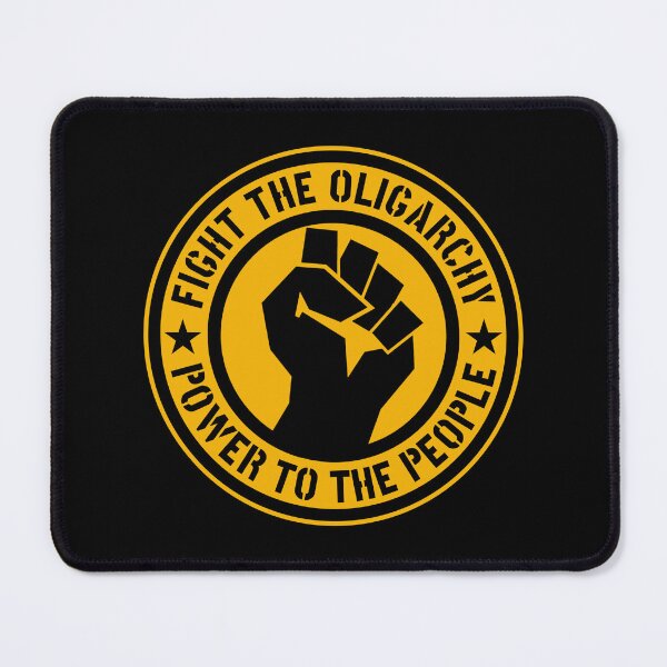 Item preview, Fight the Oligarchy - Power to the People (BLACK and Gold) designed and sold by Thelittlelord.