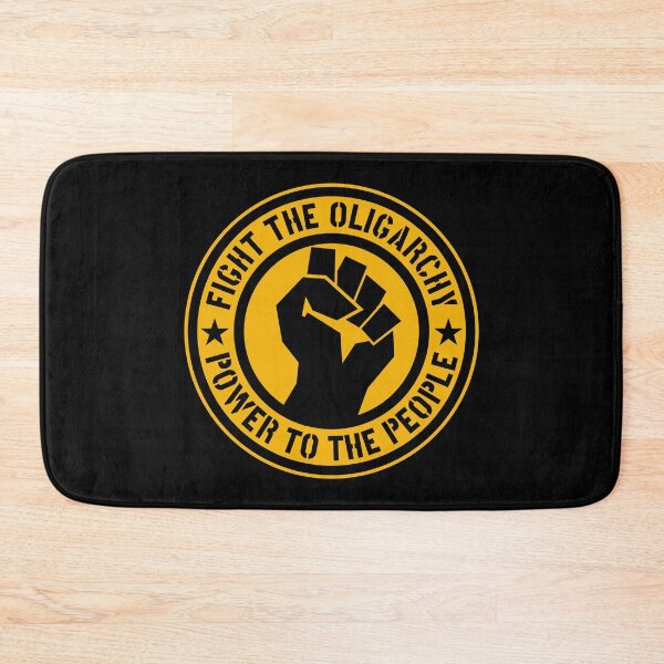 Item preview, Fight the Oligarchy - Power to the People (BLACK and Gold) designed and sold by Thelittlelord.
