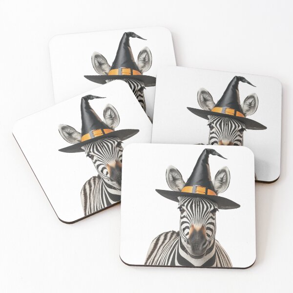 Item preview, Zebra Wearing Halloween Witch Hat designed and sold by LazyOwlStore.