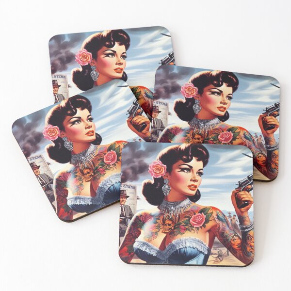 Item preview, Vintage Tattoo Pin-up designed and sold by PulpVintage.