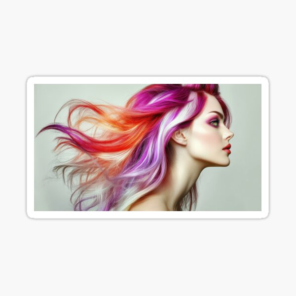 Item preview, Vibrant, creative hairstyle designed and sold by anytka.