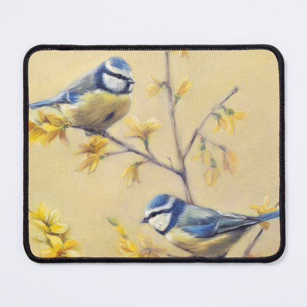 Item preview, Blue tits - yellow spring morning designed and sold by marjoleinkruijt.