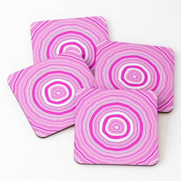 Item preview, Concentric Wavy Circles in Pink and White designed and sold by KaSaPo.