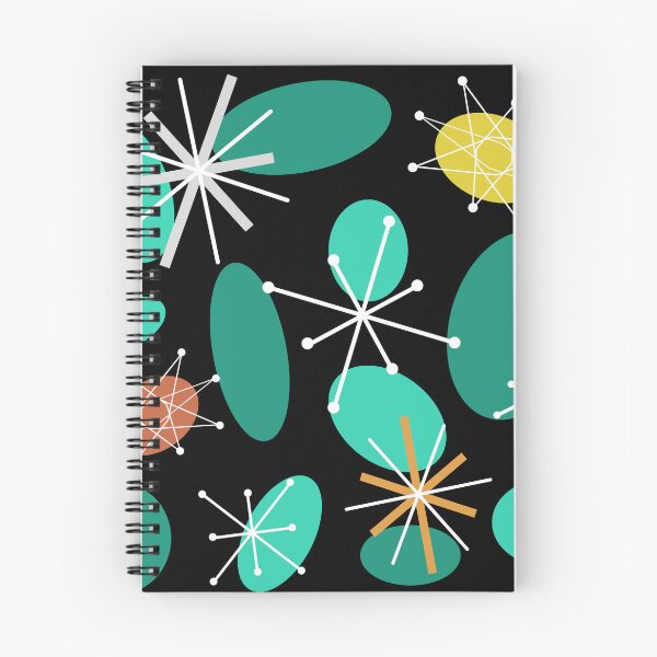 Item preview, Midcentury Sputnik Starbursts Black designed and sold by thepixelgarden.