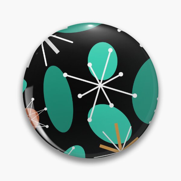Item preview, Midcentury Sputnik Starbursts Black designed and sold by thepixelgarden.