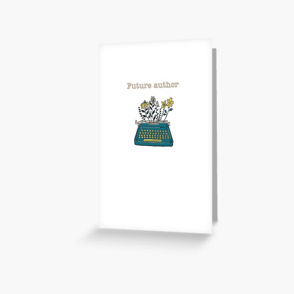 Item preview, Future Author Floral Typewriter whimsical designed and sold by TheCompanionist.