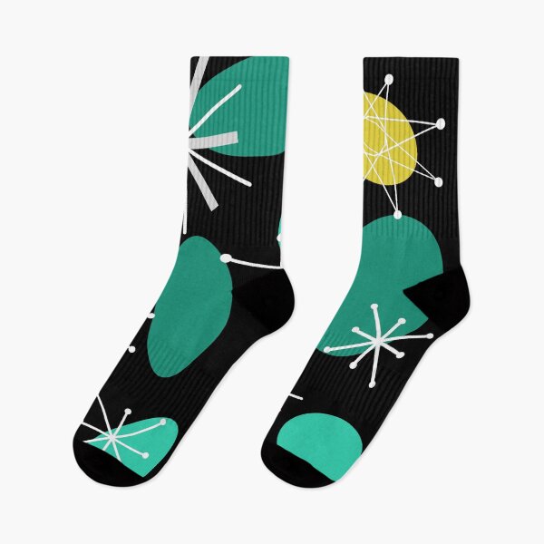 Item preview, Midcentury Sputnik Starbursts Black designed and sold by thepixelgarden.