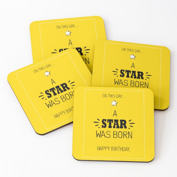 Item preview, On this day a star was born: Happy Birthday! designed and sold by UniqueTrick.