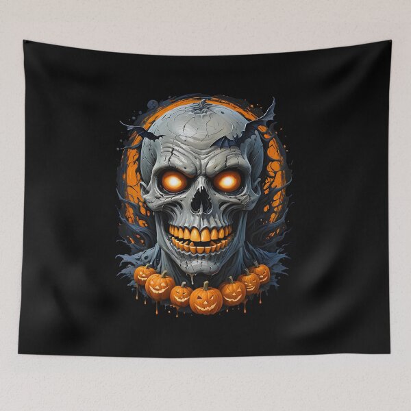 Item preview, Scary Holloween Face And Pumpkins designed and sold by ashutoashutosh.