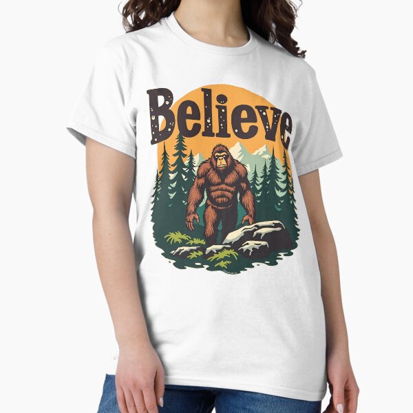 Item preview,  Retro Bigfoot Believe Design – Vintage Sasquatch Forest Art designed and sold by Jason123za.