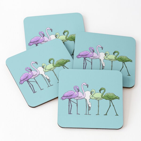 Item preview, Genderqueer Flamingoes designed and sold by Art by Veya.