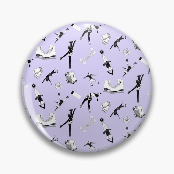 Item preview, Figure Skating Female Silhouettes and Accessories on Pastel Purple designed and sold by PD-Skating.