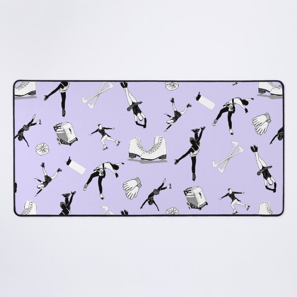 Item preview, Figure Skating Female Silhouettes and Accessories on Pastel Purple designed and sold by PD-Skating.