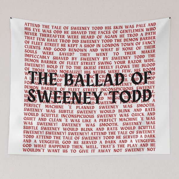 Item preview, Sweeney Todd lyrics designed and sold by broadwaygirl142.