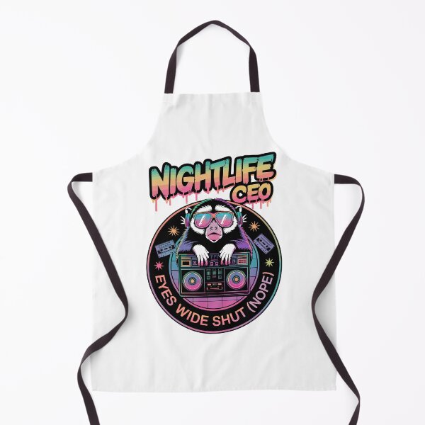 Item preview, Retro Tarsier DJ Nightlife CEO – Neon Party Vibes designed and sold by WildlifeInc.