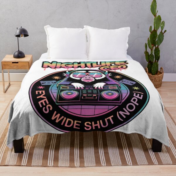Item preview, Retro Tarsier DJ Nightlife CEO – Neon Party Vibes designed and sold by WildlifeInc.