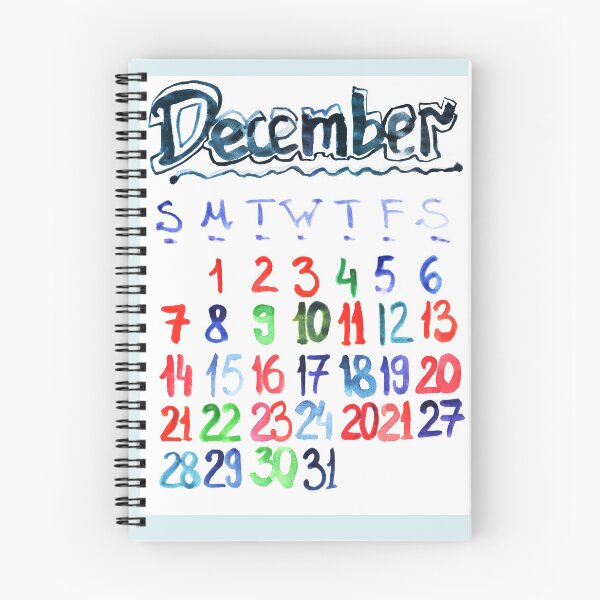 Item preview, December 2025 cute hand drawing calendar | Watercolor lettering calendar  designed and sold by lausn.
