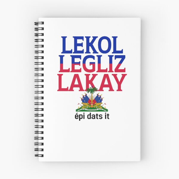 Item preview, Haitian Lekol Legliz Lakay Haiti Flag Creole Sayings designed and sold by Colorfulman.