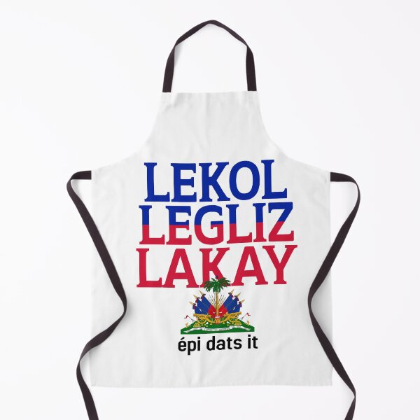 Item preview, Haitian Lekol Legliz Lakay Haiti Flag Creole Sayings designed and sold by Colorfulman.