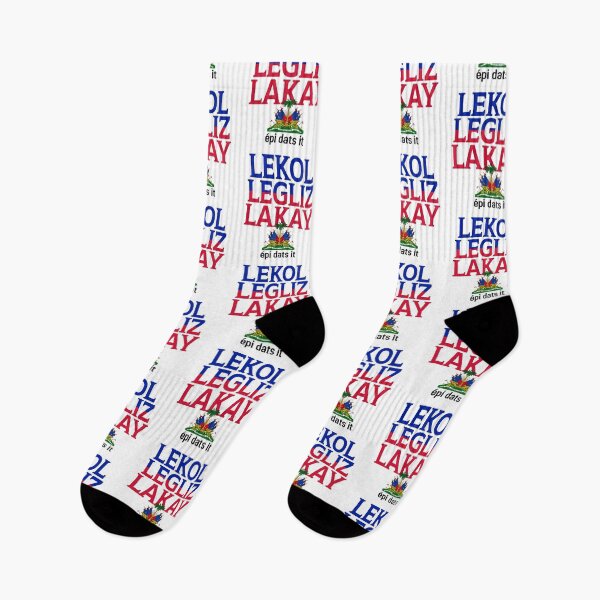 Item preview, Haitian Lekol Legliz Lakay Haiti Flag Creole Sayings designed and sold by Colorfulman.