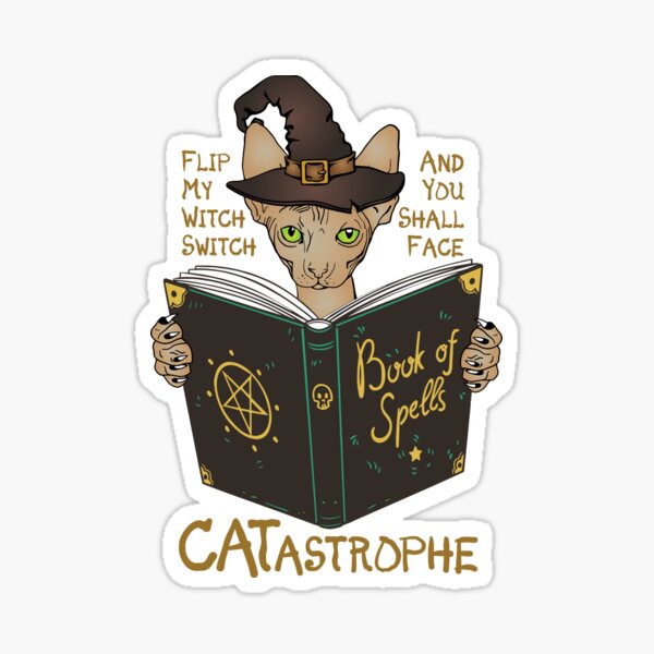 Item preview, Flip My Witch Switch and You Shall Face Catastrophe designed and sold by TheMoonlightShop.