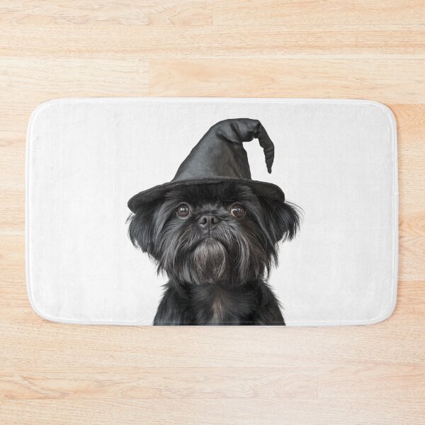 Item preview, Affenpinscher Dog Wearing Halloween Witch Hat designed and sold by LazyOwlStore.