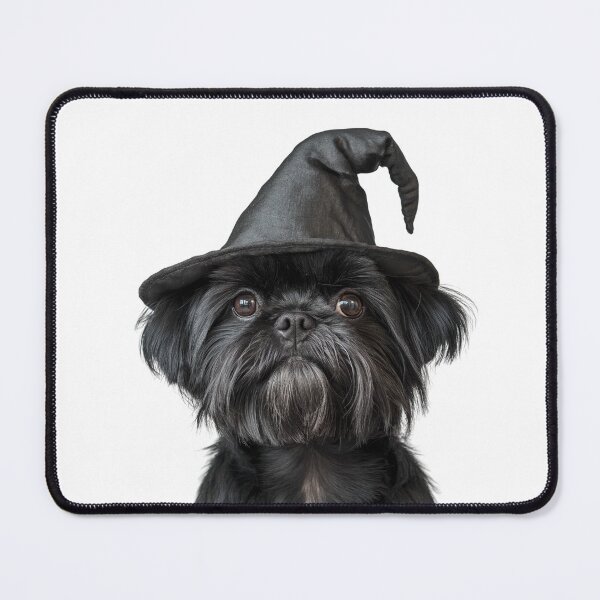 Item preview, Affenpinscher Dog Wearing Halloween Witch Hat designed and sold by LazyOwlStore.