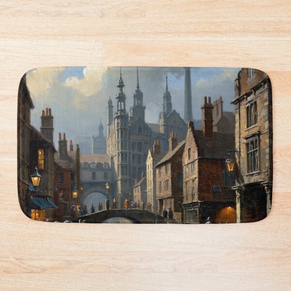 Item preview,  Medieval city streets painting art designed and sold by Vintage Designs +.