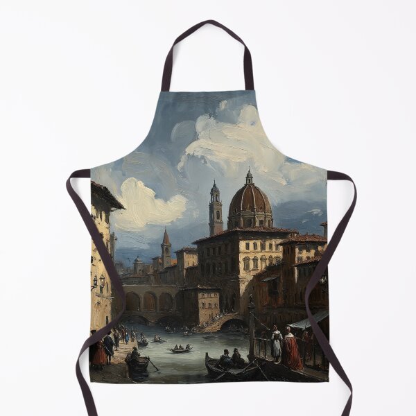 Item preview, Medieval Russian city streets painting art designed and sold by Vintage Designs +.
