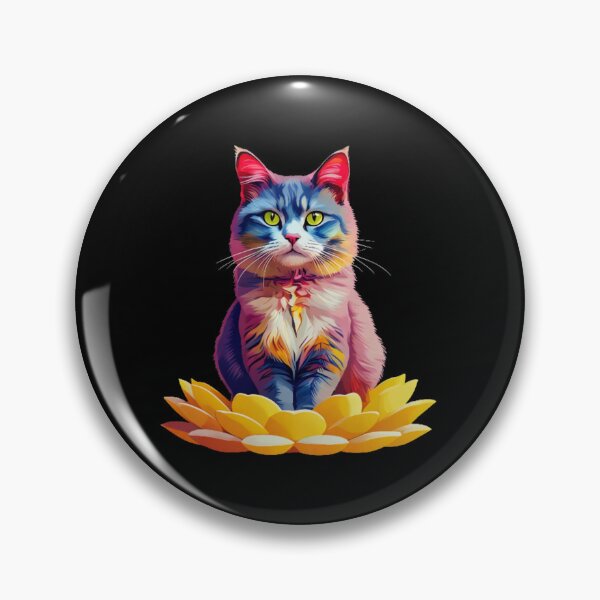 Item preview, Lotus Feline Zen – Vibrant Cat Yoga Artwork designed and sold by Rebel-Athlete.