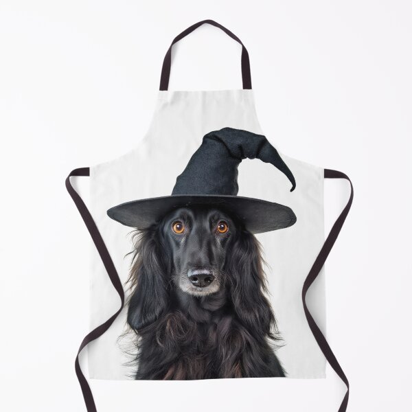 Item preview, Afghan Hound Dog Wearing Halloween Witch Hat designed and sold by LazyOwlStore.