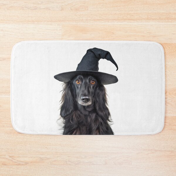 Item preview, Afghan Hound Dog Wearing Halloween Witch Hat designed and sold by LazyOwlStore.