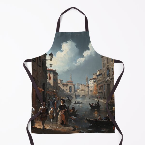 Item preview, Medieval Russian city streets painting art designed and sold by Vintage Designs +.