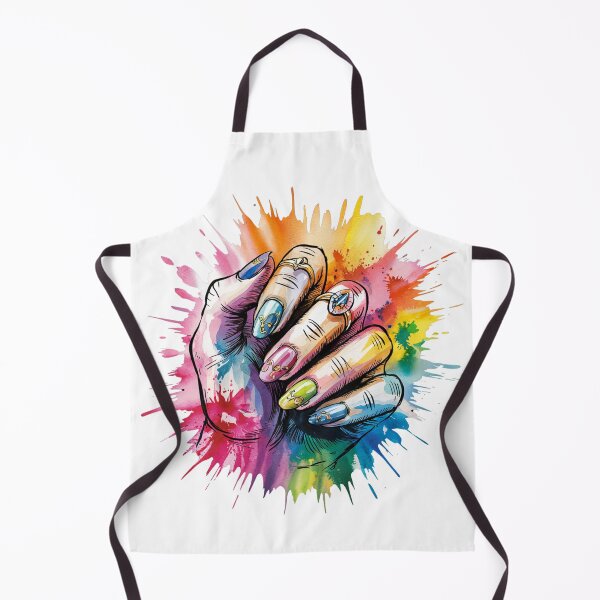Item preview, Manicure Colorful Nails Watercolor designed and sold by MadCatPrints.