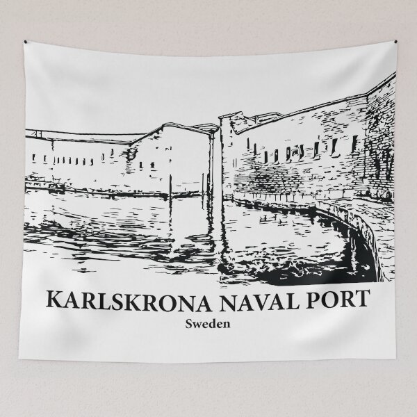Item preview, Karlskrona Naval Port - Sweden designed and sold by Lakeric Cityscapes.