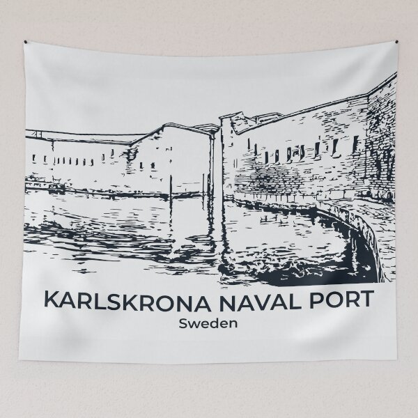 Item preview, Karlskrona Naval Port - Sweden designed and sold by Lakeric Cityscapes.