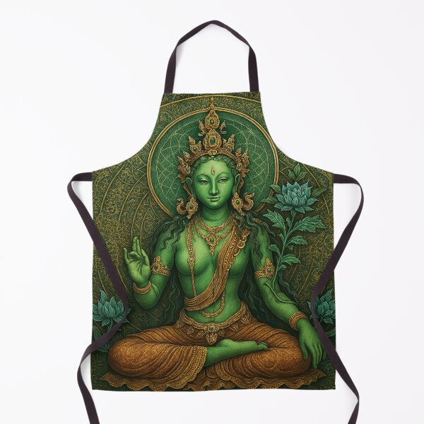 Item preview, Green and Gold Sacred Tara Mandala designed and sold by GuyBlank.