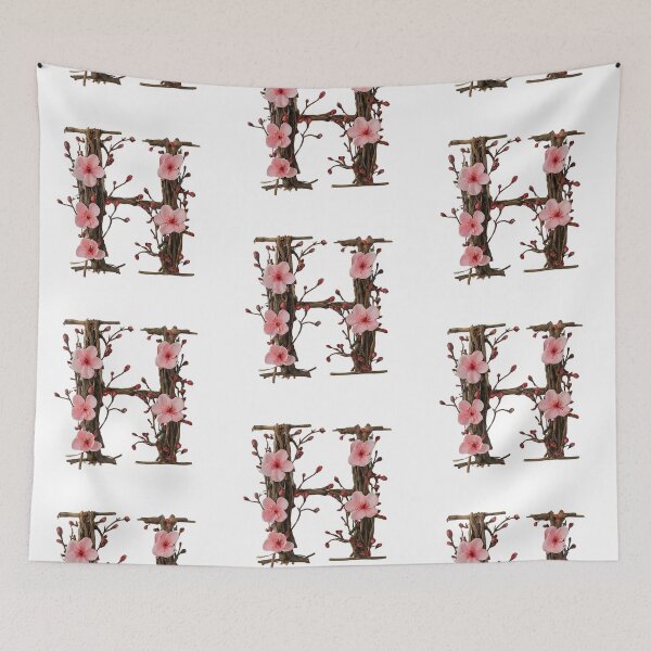 Item preview, Stunning Floral Letter H Art with Pink Cherry Blossoms - Perfect for Spring Decor 2 designed and sold by Psycho-Crazy.