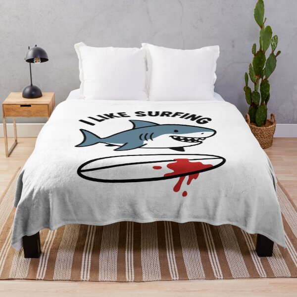 Item preview, I like surfing - funny shark joke designed and sold by TheHellSong.